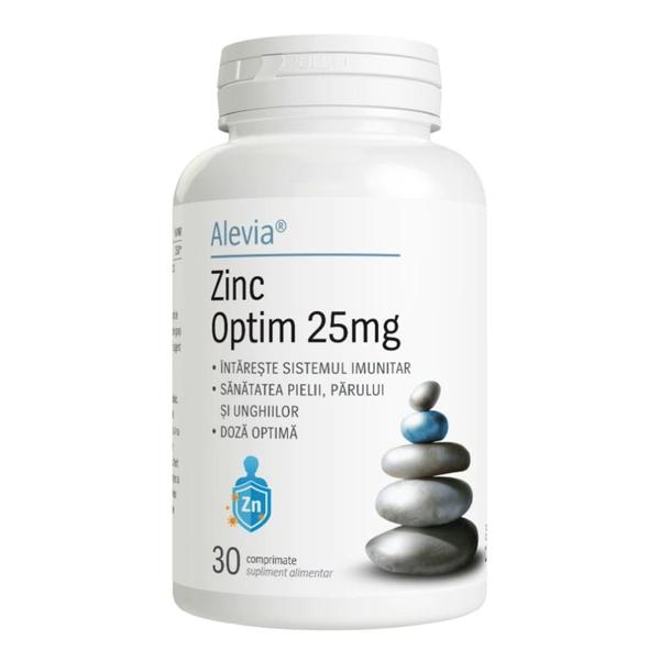 Zinc Optim 25 mg Alevia, 30 comprimate