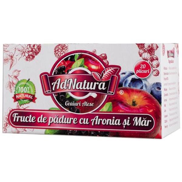 Ceai de Fructe de Padure cu Aronia si Mar AdNatura, 20 plicuri