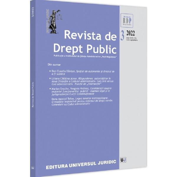 Revista de drept public Nr.3 din 2022, editura Universul Juridic