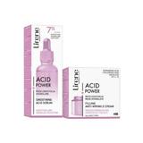 Set Cadou Regenerare faciala, pe baza de acizi naturali din fructe Acid Power 40+ ( Crema anti rid zi si noapte 50ml, Ser netezitor cu acid succinic 30ml )