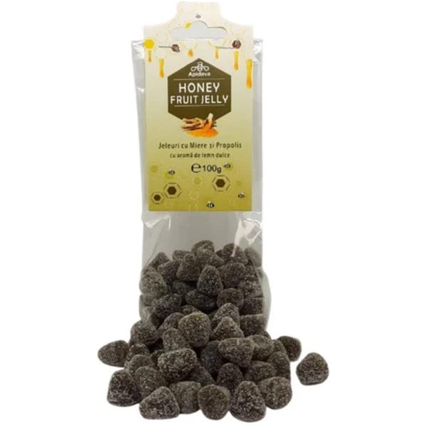 Jeleuri cu Miere, Propolis si Lemn Dulce Honey Fruit Jelly, 100 g