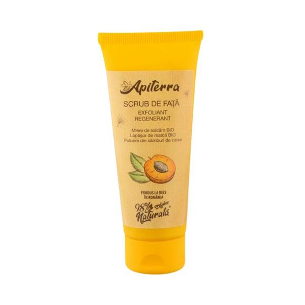 Scrub de Fata Exfoliant si Regenerant Apiterra - Apicola Pastoral Georgescu, 75 ml