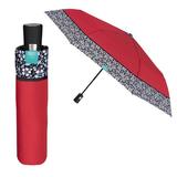 Mini Umbrela ploaie pliabila automata rosie cu brodura