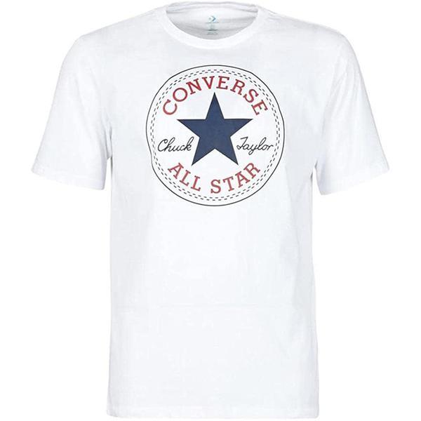 Tricou unisex Converse Chuck Patch Core 10025459-102, M, Alb