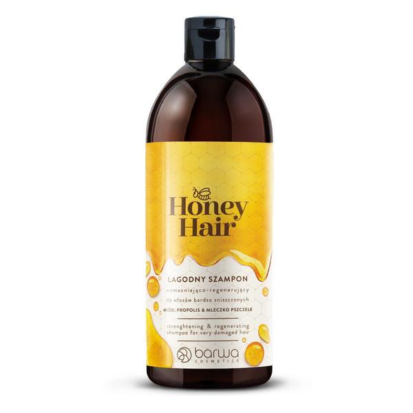 Sampon Honey Hair pentru par deteriorat cu laptisor de matca, miere si propolis Barwa Cosmetics  480 ml