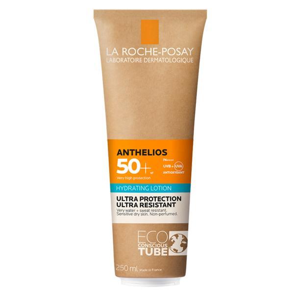 Lotiune hidratanta cu protectie solara SPF 50+ de fata si corp Anthelios Eco Tube, La Roche-Posay, 250 ml