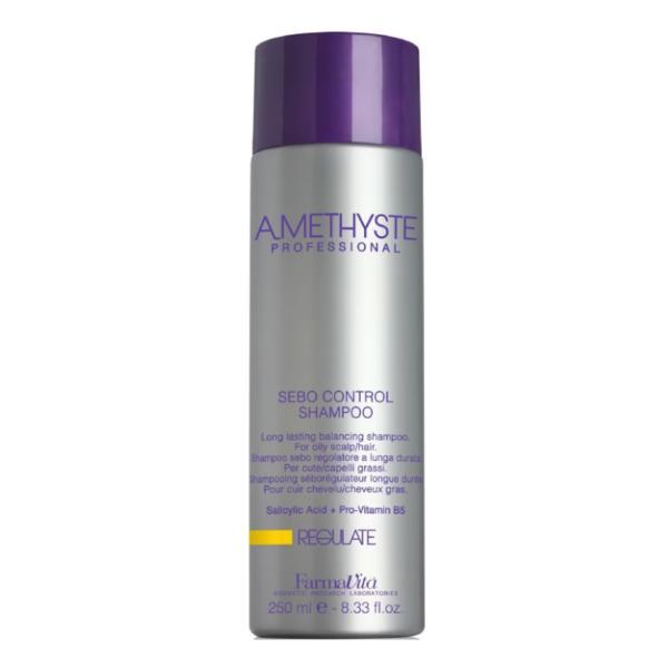 Sampon profesional pentru par gras, Farmavita Amethyste Sebum Control Regulate, 250 ml