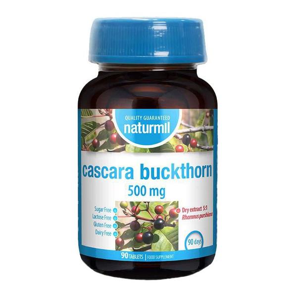 Crusin American - Naturmil Cascara Buckthorn 500 mg, 90 tablete