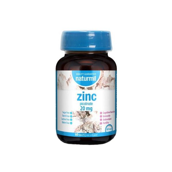 Zinc Picolinat 20 mg - Naturmil, 60 comprimate