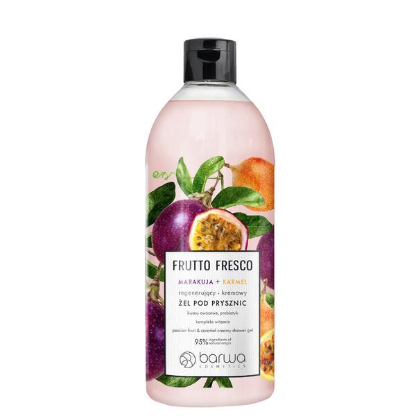 Gel de dus regenerant Frutto Fresco, cu fructul pasiunii si caramel, Barwa Cosmetics, 480 ml