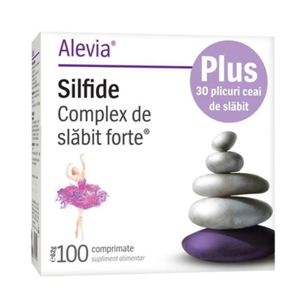 shake uri de slabit in farmacii Pachet Alevia - Silifide Complex de Slabit Forte, 100 comprimate + Ceai de Slabit, 30 doze