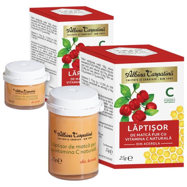 Laptisor de Matca cu Vitamina C, Albina Carpatina, 25 + 10 grame