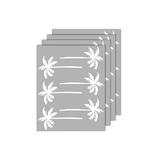 Set stickere decorative, Palmier, alb, 10x18 cm, 24 buc