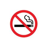 Set stickere avertizare, Fumatul interzis, 10 cm, 4 buc