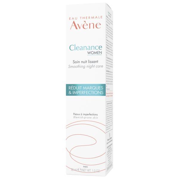 Crema de noapte cu efect de netezire Cleanance Women, Avene, 30 ml