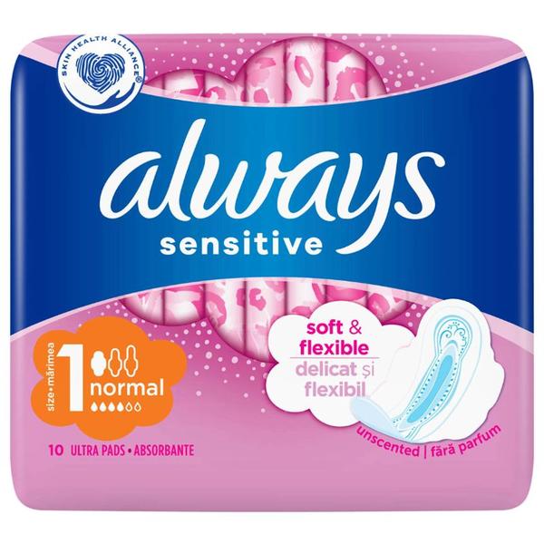 Absorbante - Always Sensitive Ultra Normal, Marime 1, 10 buc