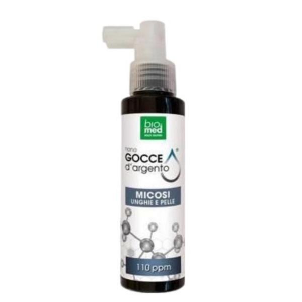 Solutie spray pentru micoza unghiilor si a parului cu argint coloidal BioMed Nano Gocce Micose 100 ml