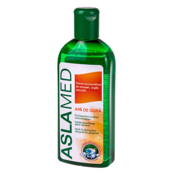 Apa de Gura Aslamed cu Extract Ecocertificat de Musetel si Argila Speciala, 250ml