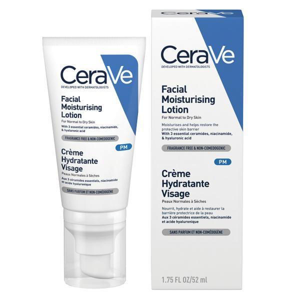 Crema hidratanta de fata pentru ten normal si uscat, CeraVe, 52 ml