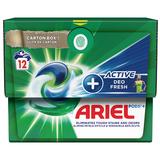 Detergent Automat Gel Capsule - Ariel Pods + Active Deo Fresh, 12 buc