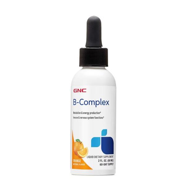 Lichid B-Complex de Vitamine cu Aroma de Portocale - GNC, 60 ml