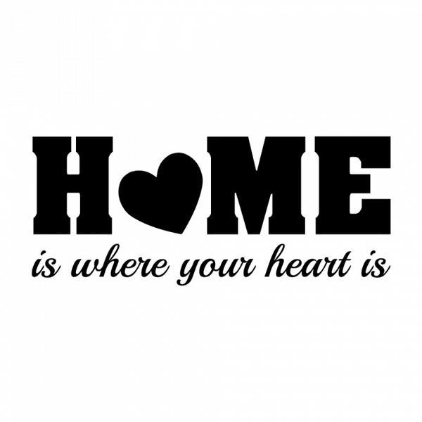 Sticker decorativ, Home, Negru, 140x58 cm