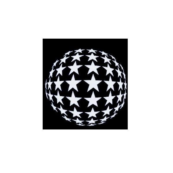 Sticker decorativ, Glob cu stele, Alb, 55x60 cm