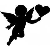 Sticker decorativ, Cupidonul, Negru, 67x55 cm