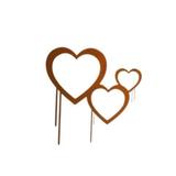 Sticker decorativ, Inima simbolul iubirii, Portocaliu, 54x55 cm