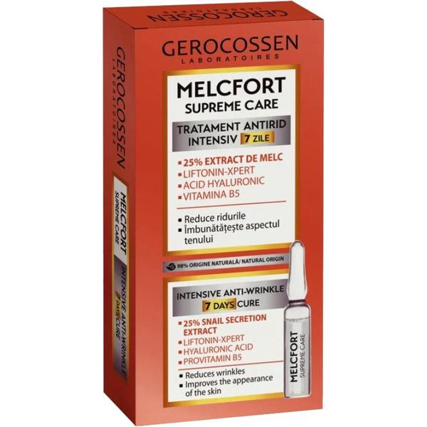 Tratament Antirid Melcfort Supreme, Gerocossen Laboratoires, 2 ml x 7 fiole