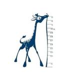 Sticker decorativ, Girafa Buclucasa, Albastru, 104x138 cm