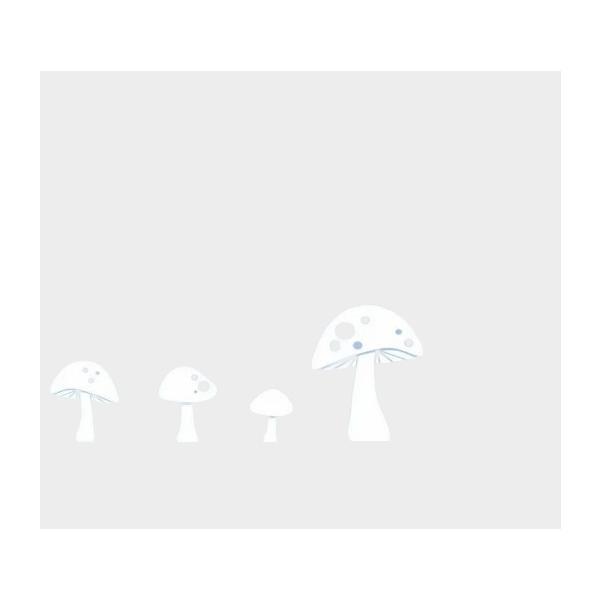 Sticker decorativ, Ciupercute, Alb, 135x75 cm