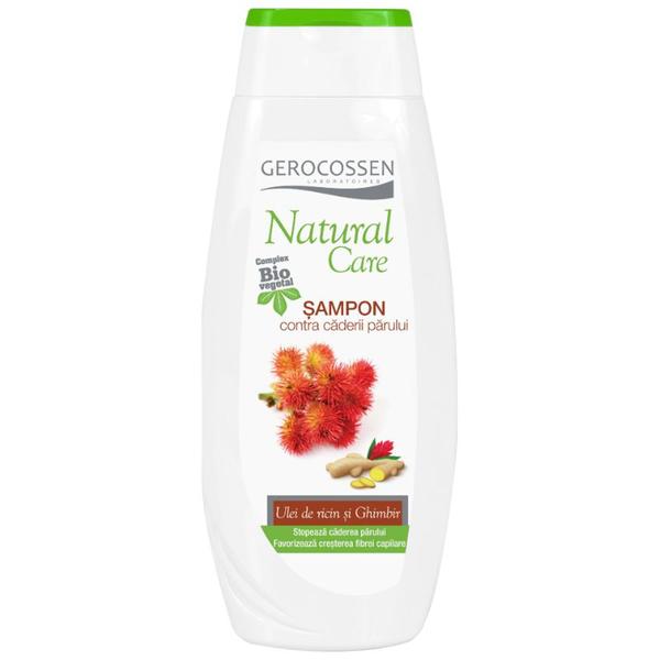 Sampon Contra Caderii Parului Natural Care cu Ulei de Ricin si Ghimbir, Gerocossen, 400 ml