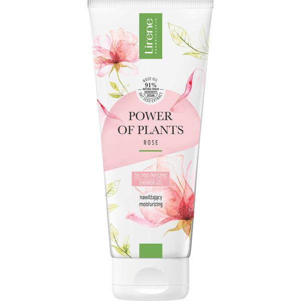 Gel de dus hidratant cu extract de trandafir Lirene Power of Plants, 200ml