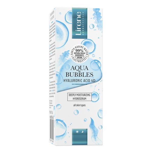 Hidro-ser cu acid hialuronic (pipeta) Lirene Aqua Bubbles, 30 ml