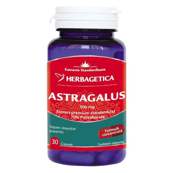 Astragalus 500 mg Herbagetica, 30 capsule