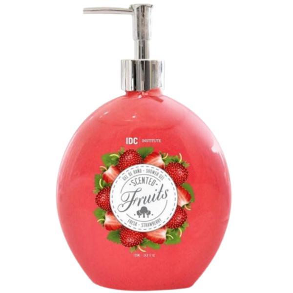 Gel de dus cu aroma de capsuni Scented Fruits IDC Institute 40406, 735ml