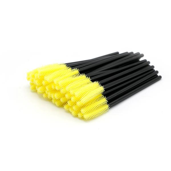 Perii pentru extensii gene de cauciuc set 50 buc - Yellow