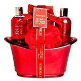 Set ingrijire corporala Secret Stories IDC Institute 75014, 250 g sare baie, 200 ml gel dus, 200 ml spuma baie, burete plasa. 650 ml