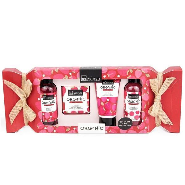 Set 4 produse cosmetice pentru baie Organic Red Fruit Candy IDC Institute 42123, 260 ml