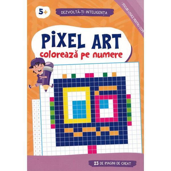 Pixel Art. Coloreaza pe numere 5 ani+, editura Alias