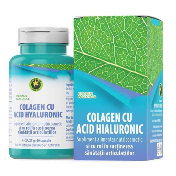ostrovit   colagen marin + acid hialuronic + vitamina c   120 capsule Colagen cu Acid Hialuronic - Hypericum, 60 capsule