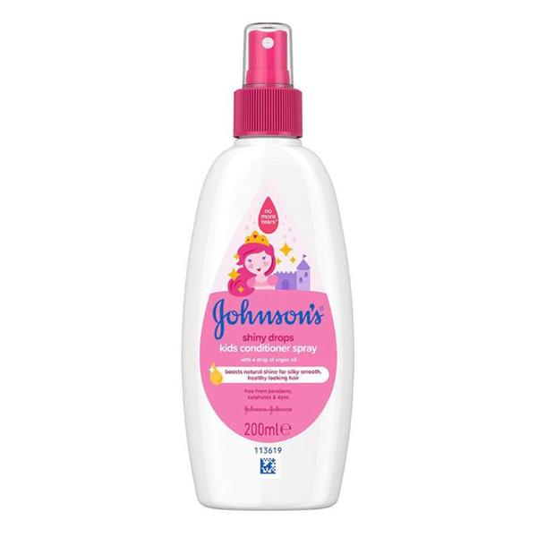 spray pentru durerea de masea la copii Balsam Spray pentru Copii - Johnson&#039;s Shiny Drops Kids Conditioner Spray, 200 ml