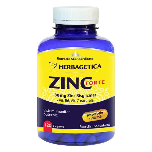 Zinc Forte Herbagetica, 120 capsule