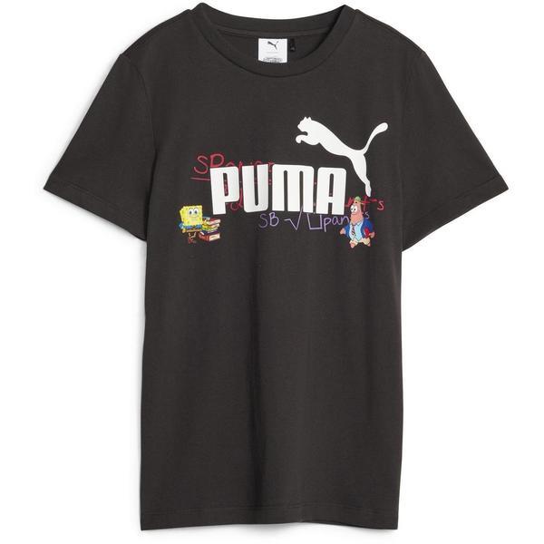 Tricou copii Puma x Spongebob Squarepants 62221201, 141-152 cm, Negru