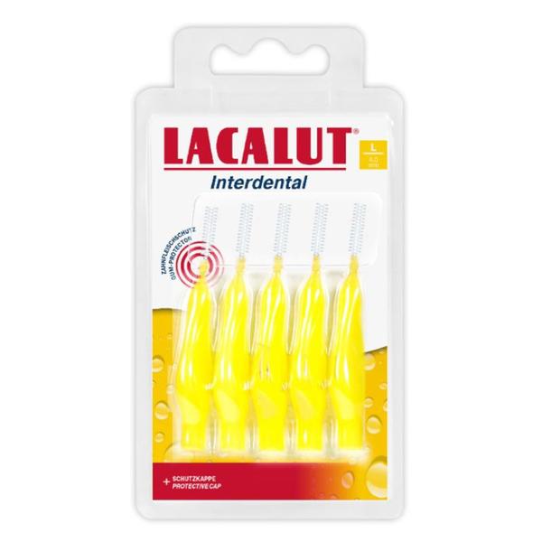 Periute Interdentare L 4 mm, Galbene - Lacalut, 5 buc