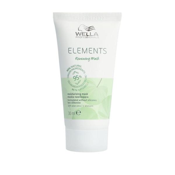 Masca de Par Vegana pentru Toate Tipurile de Par - Wella Professionals Elements Renewing Mini Mask, varianta 2023, 30 ml