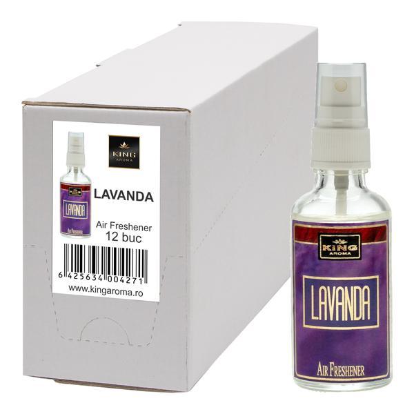 Pachet 12 Odorizante auto Kingaroma, Lavanda, 12x50 ml