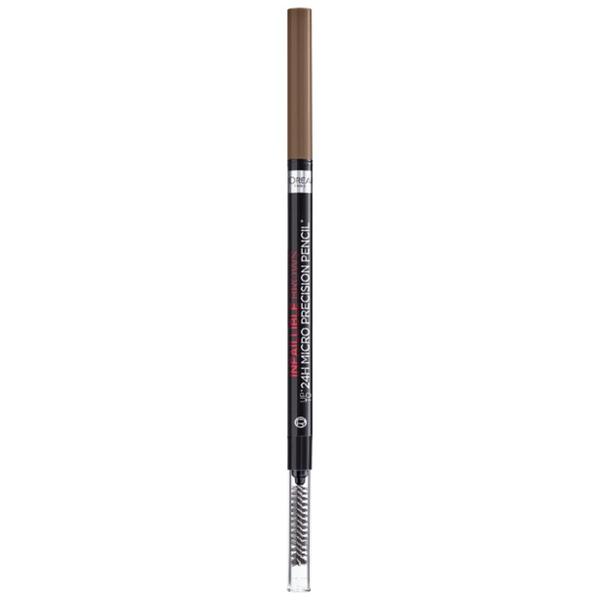 Creion cu Varf Ultra-Precis pentru Definirea Sprancenelor - L'Oreal Paris Skinny Definer, nuanta 1.0 Ebony, 0.85 g
