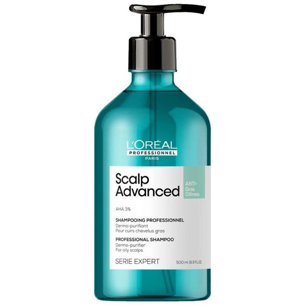 Sampon Profesional pentru Par Gras - L&#039;Oreal Professionnel Serie Expert Scalp Advanced Professional Shampoo Dermo-purifier for Oily Scalps, 500 ml